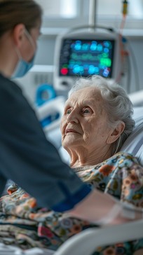 elderly patient care stockcake